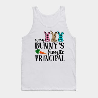 Every Bunny's Favorite Principal Easter Day Leopard Buffalo Bunny Tank Top